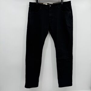 Scott James Jeans Men 36x30 Black Slim Mid Rise Skinny Stretch Preppy Casual